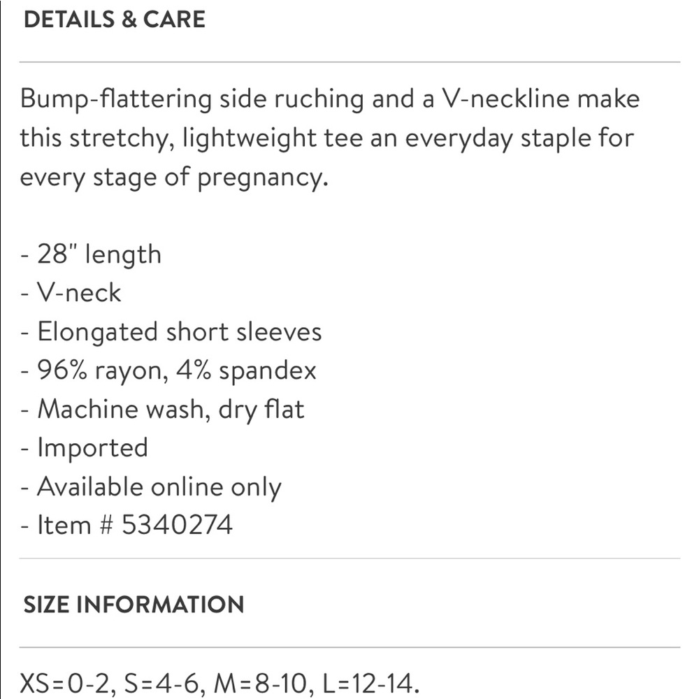 KIMI & KAI Maternity Jersey Top - like new! - Picture 5 of 5